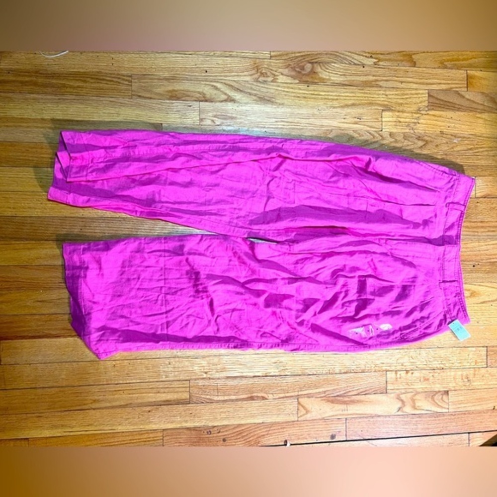 Gap Pink Linen wide baggy pants size 8